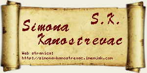 Simona Kanostrevac vizit kartica